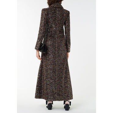 Glittered Fantasy Tweed Coat - Bck/Pin/Goldn/Whi