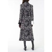 Cashmere Jacquard Coat - Black/White