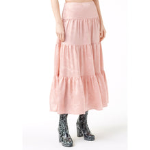 Jacquard Silk Crepe Skirt - Pink