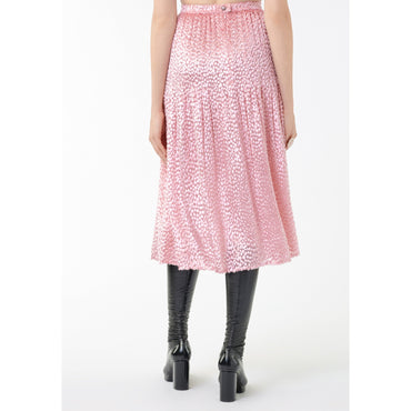 Velvet Muslin Skirt - Pink