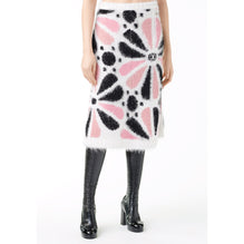Cashmere/Silk Skirt - White/Black/Pink
