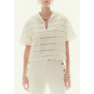 Cotton Jersey Top - White