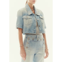 Irid Wsh Denim Jacket - Blue/Silvery