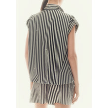 Coated Canvas Vest - White/Black