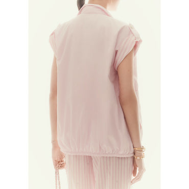 Coated Canvas Vest - Pink