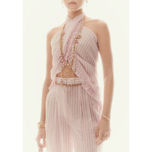 Cotton Voile Pareo -  Pink/White