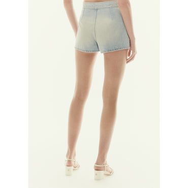 Irid Wsh Denim Shorts - Blue/Silvery