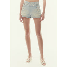 Irid Wsh Denim Shorts - Blue/Silvery