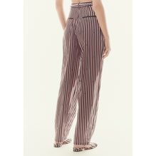 Cotton Voile Pants - Black/Coral