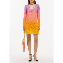 Gradient Cotton Lace Dress - Yel/Orange/Pink/Purple