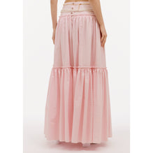Striped Cotton Jacquard Skirt - Pink/White