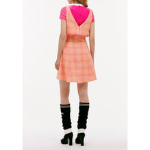 Fantasy Tweed Dress - Orange/Pink/Ecru