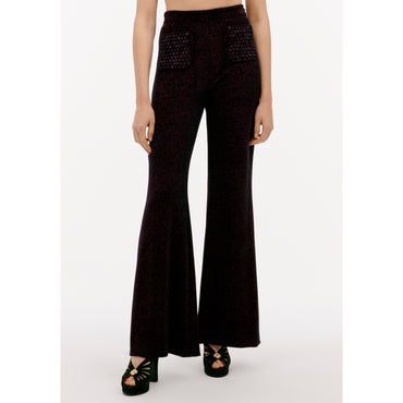 Iridescent Jersey Pants - Fuchsia/Navy