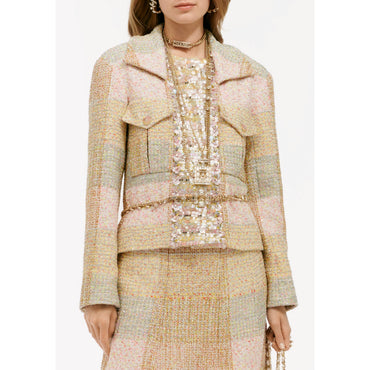Iri Glittered Tweed Jacket - Goldn/Silvr/Whi/Pin/Grn