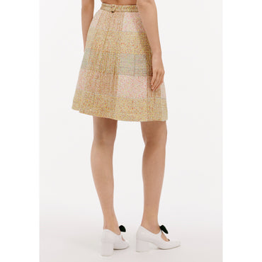 Iri Glittered Tweed Skirt - Goldn/Silvr/Whi/Pin/Grn
