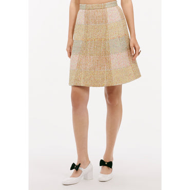 Iri Glittered Tweed Skirt - Goldn/Silvr/Whi/Pin/Grn
