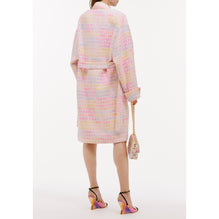 Jacquard Cotton Tweed Coat - Pin/Yel/Ecru/Blue