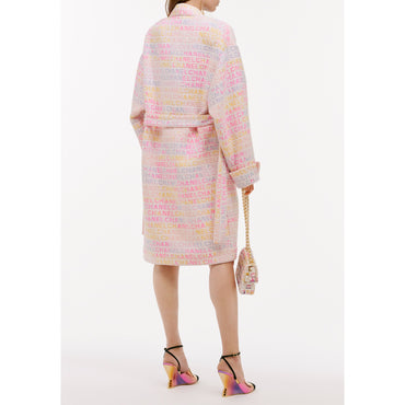 Jacquard Cotton Tweed Coat - Pin/Yel/Ecru/Blue