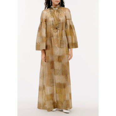 Fantasy Cotton Voile Dress - Gold/Aged Gold/ Gold