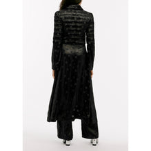 Devore Satin Coat - Black