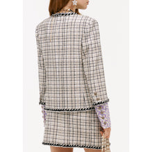 Iridescent Cotton Tweed Jacket - White/Black/Gold