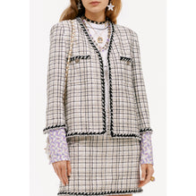 Iridescent Cotton Tweed Jacket - White/Black/Gold