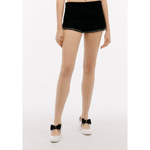 Iridescent Stretch Cotton Shorts - Black/Navy