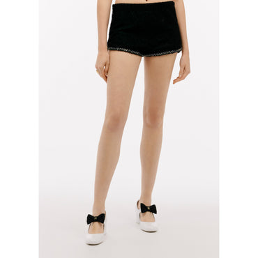 Iridescent Stretch Cotton Shorts - Black/Navy