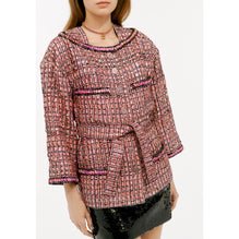 Iridescent Fantasy Tweed Jacket - Pink/Blue/Bck/Gold/Silver