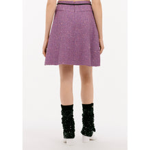 Iri Glittered Tweed Skirt - Purp/Silvr/L Purp