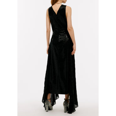 Strass Jersey Dress - Black