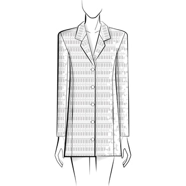 Fantasy Tweed Coat - Pin/Yel/Grn/Blu/Navy Blu