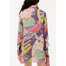 Printed Silk Muslin Blouse - Pink/Green/Navy/Ecru/Yel