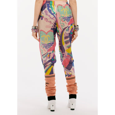 Printed Silk Muslin Pants - Pink/Green/Navy/Ecru/Yel