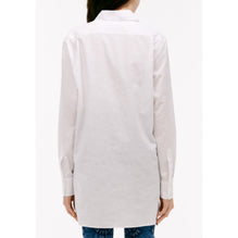 Cotton Poplin Jacquard Blouse - White