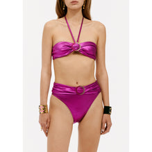 Iridescent Stretch Jersey Swimming Top - Fuchsia