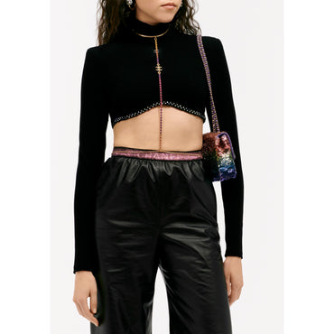 Stretch Crepe Top - Black