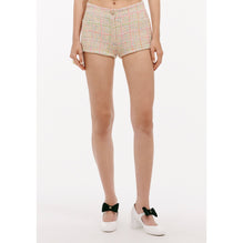 Fantasy Cotton Tweed Shorts - L Pin/Grn/Ora/Pur