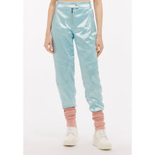 Stretch Satin Pants -  Blue