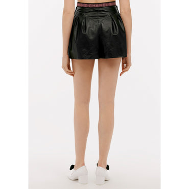 Calfskin Shorts - Black/Pink
