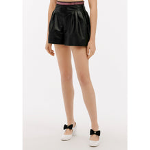 Calfskin Shorts - Black/Pink