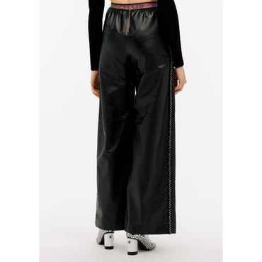 Calfskin Pants - Black/Pink