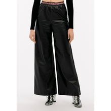 Calfskin Pants - Black/Pink