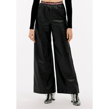 Calfskin Pants - Black/Pink