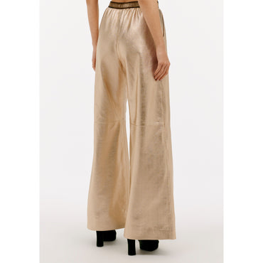 Perforated Lambskin Pants - Golden