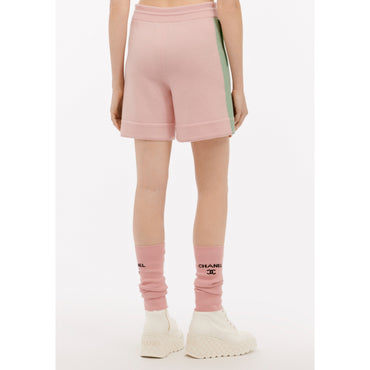 Cashmere 2Ply Shorts - Pink/ Green