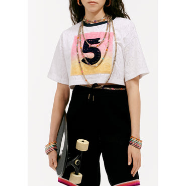 Cotton Tee-Shirt - White/Multicolor