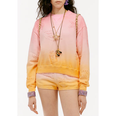 Cotton Sweatshirt - Pink/Orange