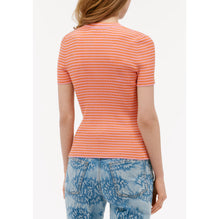 Cotton Knit Top - Orange/Pink