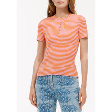 Cotton Knit Top - Orange/Pink